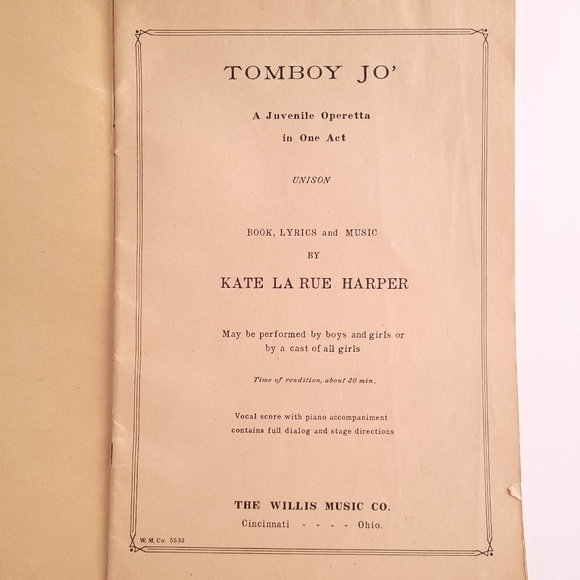 Tomboy Jo / Junvenile Operetta in One Act / 1935 / Vintage - Picture 3 of 11